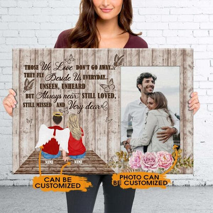 Personalized Memorial Landscape Canvas Those We Love Dont Go Away In Loving Memory For Mom Custom Memorial Gift M265.1