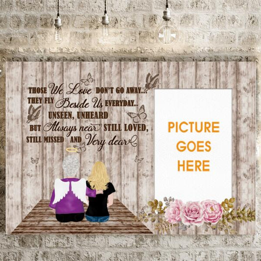 Personalized Memorial Landscape Canvas Those We Love Dont Go Away In Loving Memory For Mom Custom Memorial Gift M265.1
