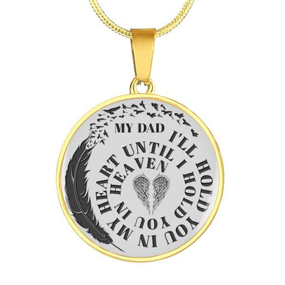 Personalized Memorial Circle Necklace I'll Hold You In My Heart For Mom Dad Grandma Daughter Son Custom Memorial Gift M276