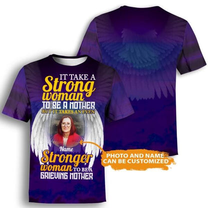 Personalized Memorial Shirt It Take A Strong Woman To Be A Mother For Mom, Dad, Grandpa, Son, Daughter Custom Memorial Gift M284