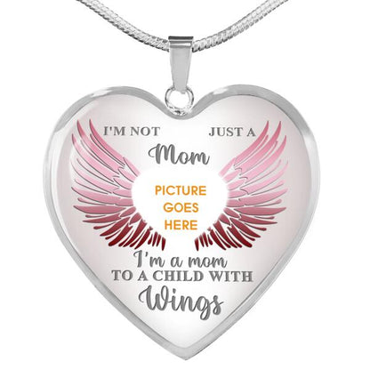 Personalized Memorial Heart Necklace I'm Not Just A Mom For Child Custom Memorial Gift M37