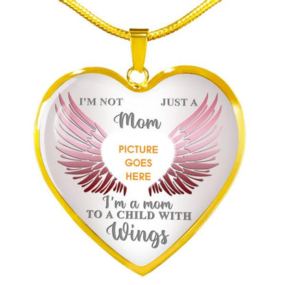 Personalized Memorial Heart Necklace I'm Not Just A Mom For Child Custom Memorial Gift M37