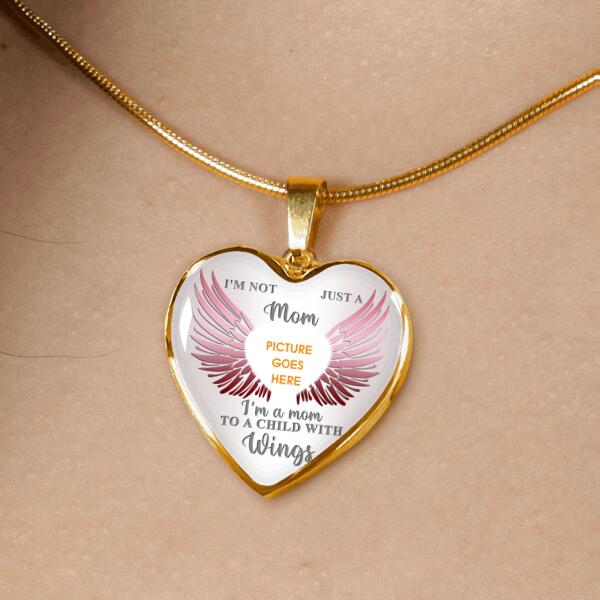 Personalized Memorial Heart Necklace I'm Not Just A Mom For Child Custom Memorial Gift M37