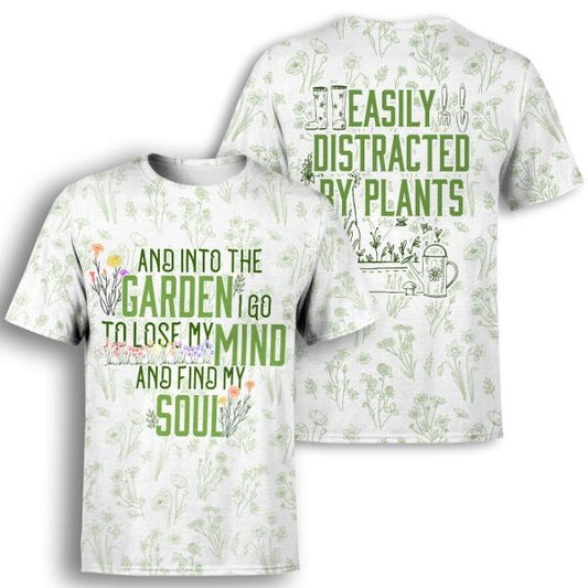 Garden T-shirt For Gardening Lovers And Into The Garden I Go T-shirt White G04