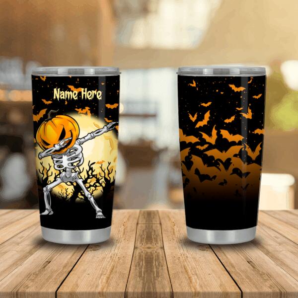 Personalzied Halloween Tumbler Skeletal Witch Mummies Halloween Tumbler 20oz Black