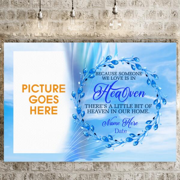 Personalized Memorial Landscape Canvas Heaven In Our Home Landscape Canvas Custom Memorial Gift M104