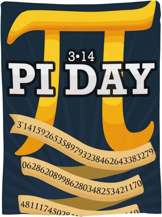 Pi Blanket Pi Day 314 Math Number Pattern Blanket Yellow Blue