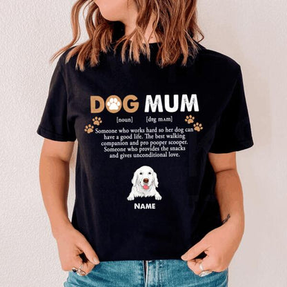 Custom Dog Tshirt For Dog Mom Define Someone Who Works Hard So Her Dog Tshirt Black D14