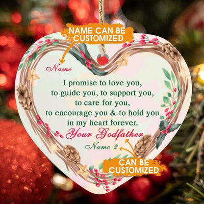 Personalized Family Christmas Ornament I Promise To Love You For Family Custom Family Gif F16