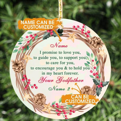 Personalized Family Christmas Ornament I Promise To Love You For Family Custom Family Gif F16