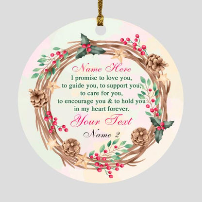 Personalized Family Christmas Ornament I Promise To Love You For Family Custom Family Gif F16