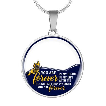 Personalized Memorial Circle Necklace You Are Forever In My Heart For Mom Dad Grandma Daughter Son Custom Memorial Gift M350