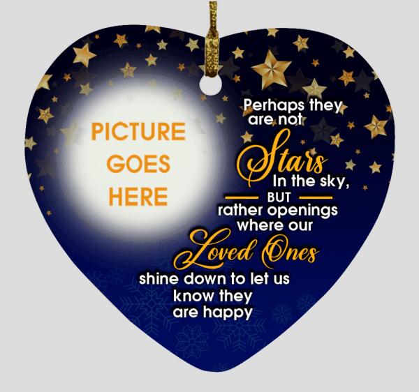 Custom Memorial Ornament For Lost Loved One Perhaps They Are Memories Christmas Ornament Blue M358