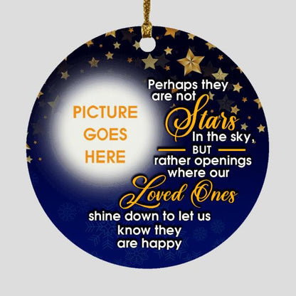 Custom Memorial Ornament For Lost Loved One Perhaps They Are Memories Christmas Ornament Blue M358