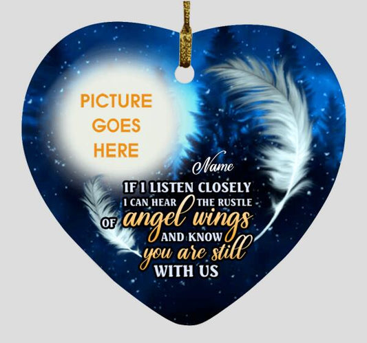 Custom Memorial Ornament For Lost Loved One If I Listen Closely Christmas Ornament Blue M362