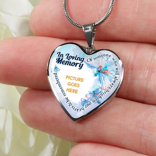 Personalized Memorial Heart Necklace In Loving Memory For Mom Dad Grandma Daughter Son Custom Memorial Gift M253.2