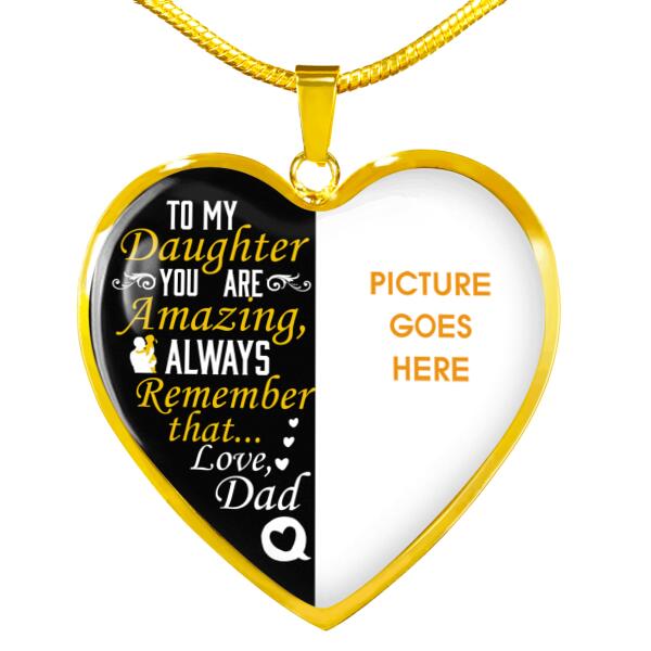 Personalized Daughter Heart Necklace To My Daughter You Are Amazing For Daughter Custom Family Gift F10