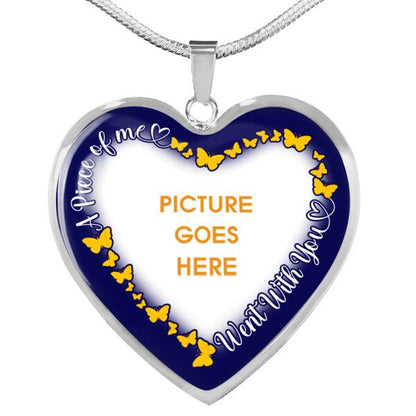 Personalized Memorial Heart Necklace A Piece Of Me For Mom Dad Grandma Daughter Son Custom Memorial Gift M372