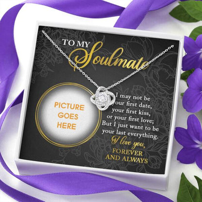 Personalized Love Knot Necklace Message Card Girlfriend To My Soulmate Gift For Wife Custom Family Gift F29