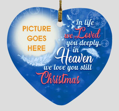 Custom Memorial Ornament For Lost Loved One In Life We Loved You Deeply Christmas Ornament Blue M399