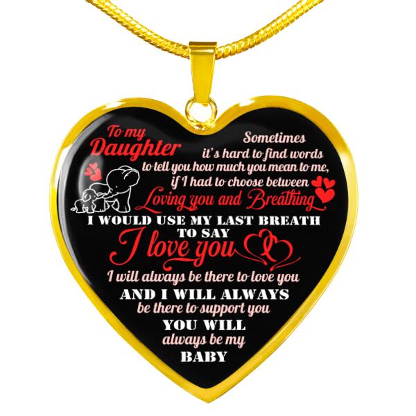 Personalized Family Daughter Heart Necklace Sometimes It Head To Find Words For Daughter Custom Family Gift F32