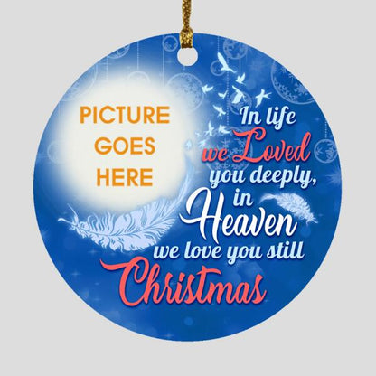 Custom Memorial Ornament For Lost Loved One In Life We Loved You Deeply Christmas Ornament Blue M399