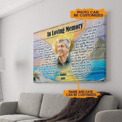 Memorial Landscape Canvass In Loving Memory Butterfly Wings Canvas Memorial Gift M403
