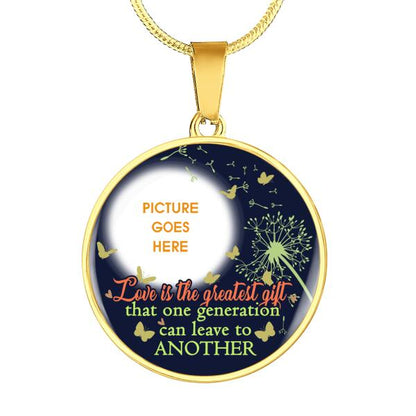 Personalized Memorial Circle Necklace Love Is The Greatest For Mom Dad Grandma Daughter Son Custom Memorial Gift M408