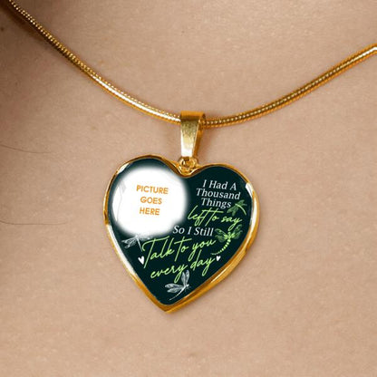 Personalized Memorial Heart Necklace I Had A Thousand Things For Mom Dad Grandma Daughter Son Custom Memorial Gift M411