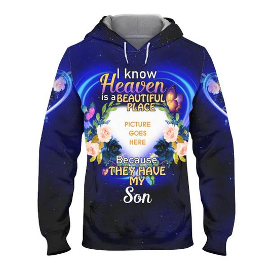 Personalized Memorial Hoodie I Know Heaven For Mom, Dad, Grandpa, Son, Daughter Custom Memorial Gift M410