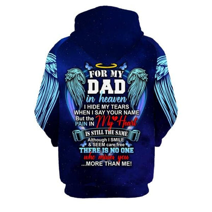 Personalized Memorial Hoodie For My Dad In Heaven For Dad Custom Memorial Gift M420