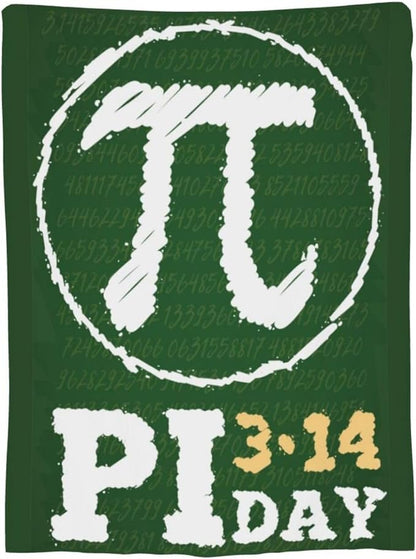 Pi Blanket Pi Day 314 Mathematic Number Pattern Blanket Green White