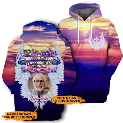 Personalized Memorial Hoodie Gone Yet Not Forgotten For Mom, Dad, Grandpa, Son, Daughter Custom Memorial Gift M436