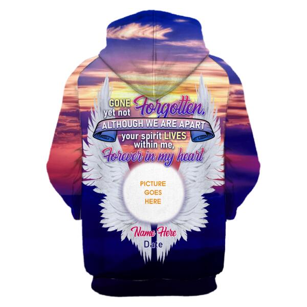 Personalized Memorial Hoodie Gone Yet Not Forgotten For Mom, Dad, Grandpa, Son, Daughter Custom Memorial Gift M436