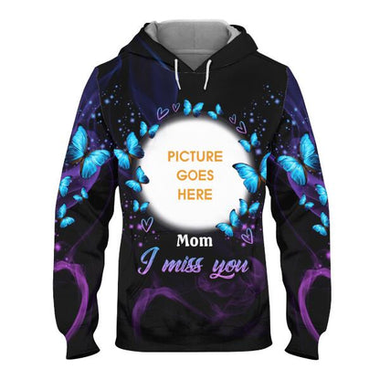 Personalized Memorial Hoodie As Long As I Breathe I Miss You For Mom, Dad, Grandpa, Son, Daughter Custom Memorial Gift Black M446