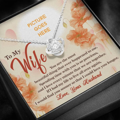 Personalized Valentine Wife Love Knot Necklace To My Wife Gift For Your Wife Custom Family Gift F45