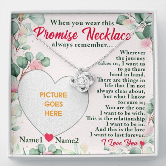 Personalized Valentine Wife Love Knot Necklace When You Wear This Promise Gift For Wife Girlfriend Custom Family Gift F49