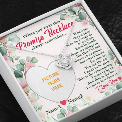 Personalized Valentine Wife Love Knot Necklace When You Wear This Promise Gift For Wife Girlfriend Custom Family Gift F49