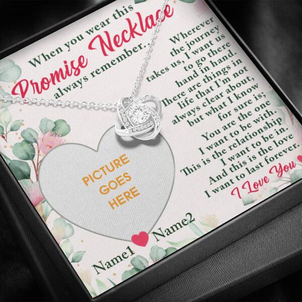 Personalized Valentine Wife Love Knot Necklace When You Wear This Promise Gift For Wife Girlfriend Custom Family Gift F49