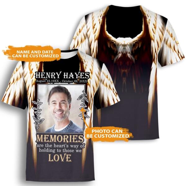 Personalized Memorial Shirt Memories Are The Heart's Way For Mom, Dad, Grandpa, Son, Daughter Custom Memorial Gift M458