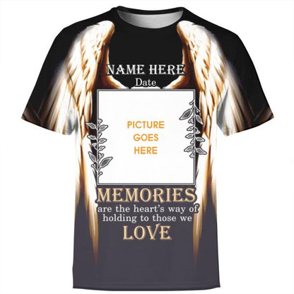 Personalized Memorial Shirt Memories Are The Heart's Way For Mom, Dad, Grandpa, Son, Daughter Custom Memorial Gift M458