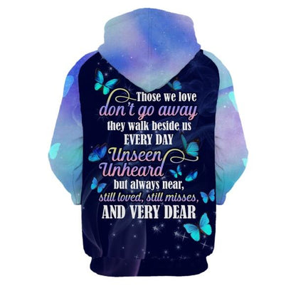 Personalized Memorial Hoodie Always On My Mind Butterfly For Mom, Dad, Grandpa, Son, Daughter Custom Memorial Gift M461