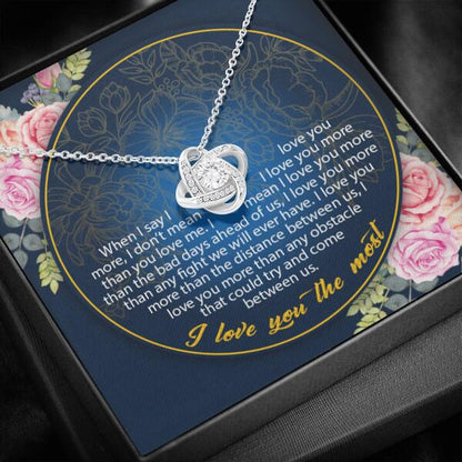 Valentine Wife Love Knot Necklace I Love You The Most Gift For Wife Girlfriend Family Gift F57