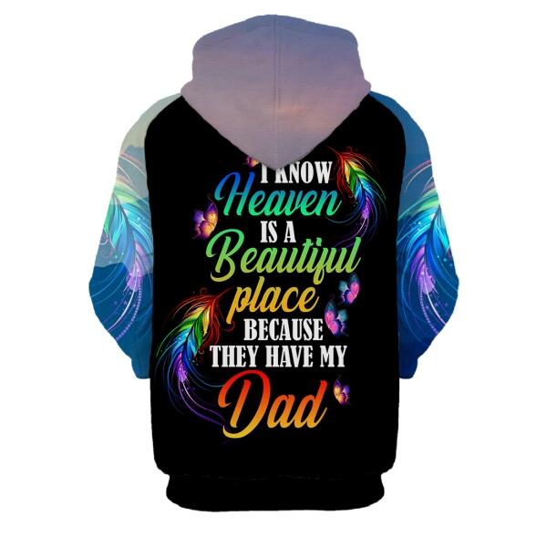 Personalized Memorial Hoodie I'm A Proud Daughter Of A Wonderful Dad For Dad Custom Memorial Gift M462