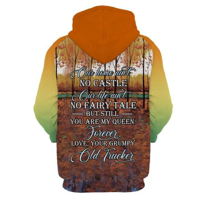 Personalized Couple Hoodie Our Home Ain't No Castle For Wife Husband Custom Gift F63