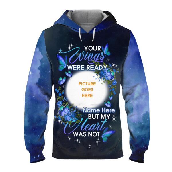 Personalized Memorial Hoodie Your Wings Were Ready For Mom, Dad, Grandpa, Son, Daughter Custom Memorial Gift M465