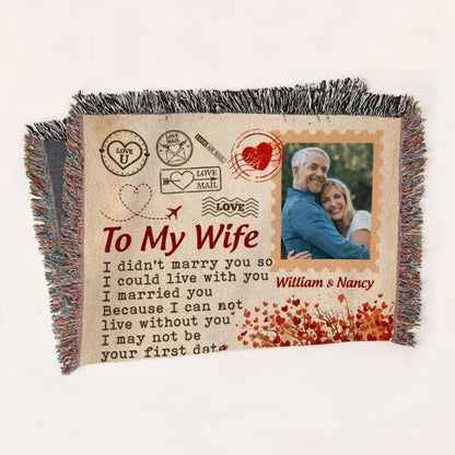 Personalized Family Wife Woven Blanket To My Wife For Your Wife Custom Family Gift F66