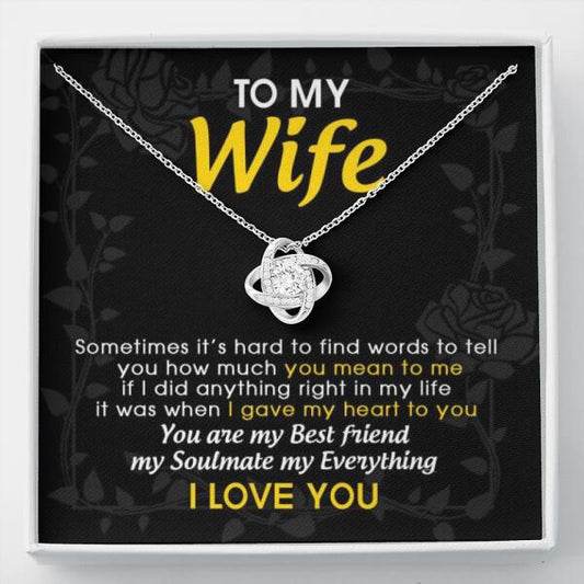Valentine Wife Love Knot Necklace You Mean To Me I Love You Gift For Wife Family Gift F74