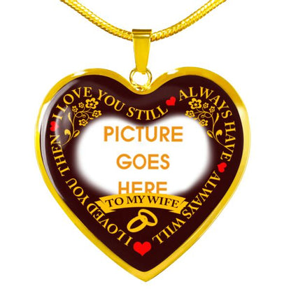 Personalized Valentine Wife Heart Necklace To My Wife I Love You Then For Wife Custom Family Gift F76