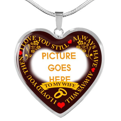 Personalized Valentine Wife Heart Necklace To My Wife I Love You Then For Wife Custom Family Gift F76